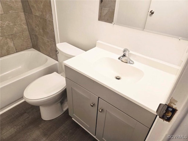 11400 Weyanoke Rd, Charles City, VA 23030 - full bath featuring vanity, wood finished floors, and shower / tub combination