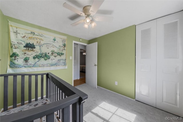 9120 Pepperidge Rd, Chesterfield, VA 23236 - carpeted bedroom featuring a closet, a ceiling fan, and baseboards