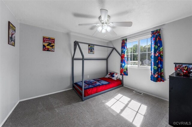 9120 Pepperidge Rd, Chesterfield, VA 23236 - bedroom with carpet, baseboards, and ceiling fan