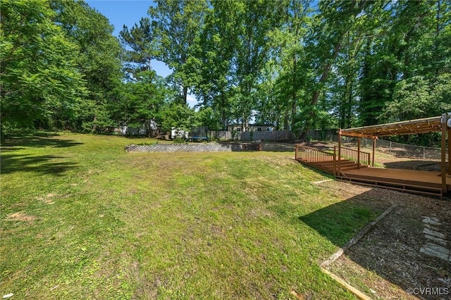 9120 Pepperidge Rd, Chesterfield, VA 23236 - view of yard featuring a deck