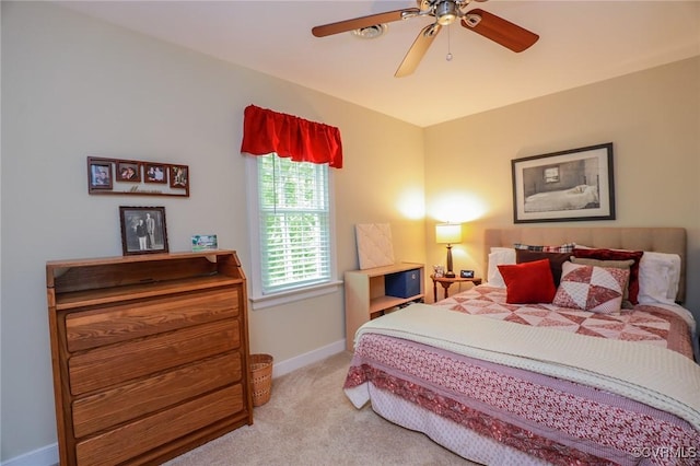 4606 Oak Hollow Rd, Chester, VA 23831 - bedroom with light carpet and a ceiling fan