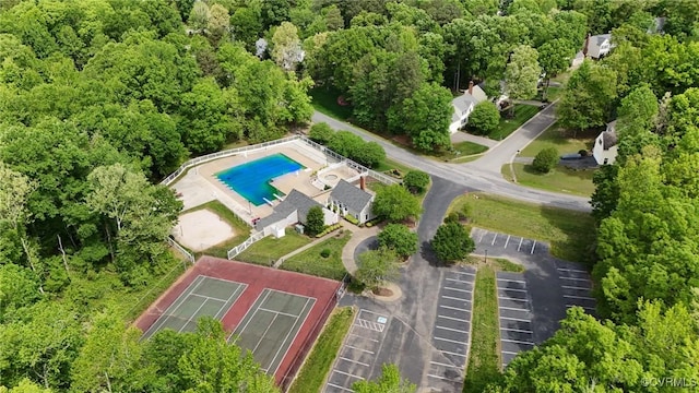 4606 Oak Hollow Rd, Chester, VA 23831 - drone / aerial view of a pool area
