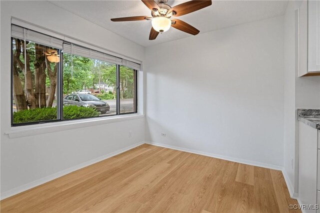 1503 Largo Rd Unit T3, Henrico, VA 23238 - empty room featuring light wood-style floors, baseboards, and a ceiling fan