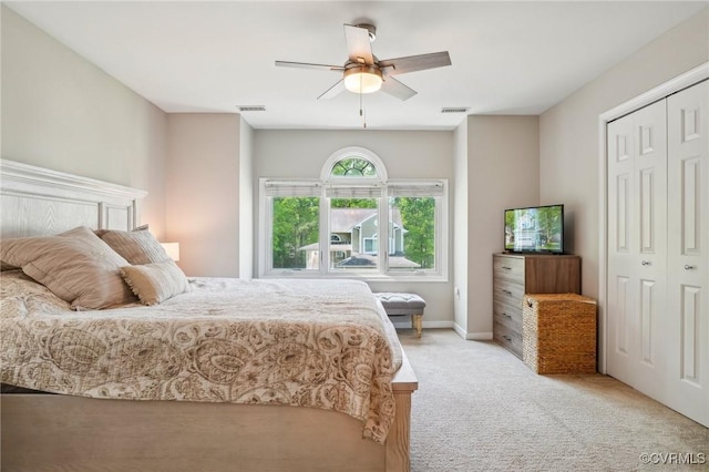 10808 Stanton Way, Henrico, VA 23238 - bedroom with carpet flooring, a closet, ceiling fan, and baseboards