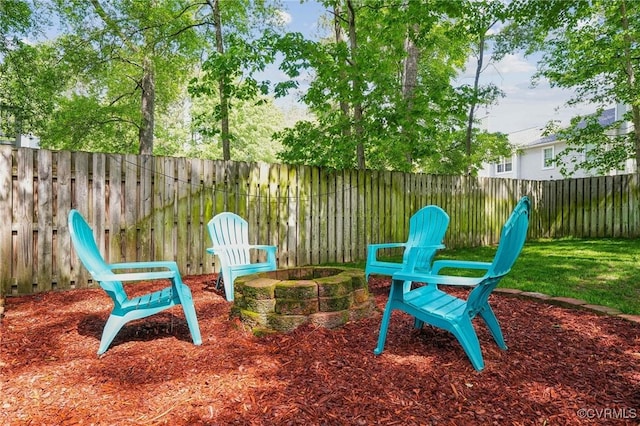 10808 Stanton Way, Henrico, VA 23238 - view of patio with an outdoor fire pit and a fenced backyard