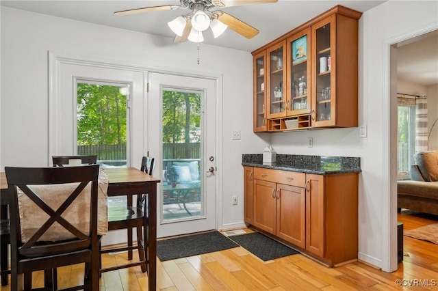10808 Stanton Way, Henrico, VA 23238 - doorway to outside featuring light wood finished floors, ceiling fan, and plenty of natural light
