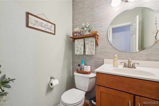 10808 Stanton Way, Henrico, VA 23238 - bathroom with toilet, vanity, and backsplash