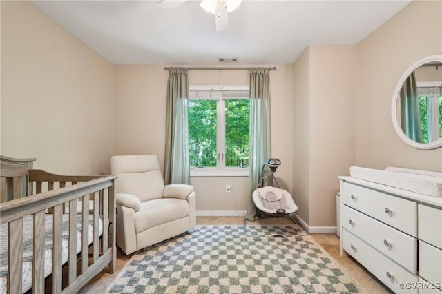 10808 Stanton Way, Henrico, VA 23238 - bedroom featuring a crib, baseboards, and ceiling fan