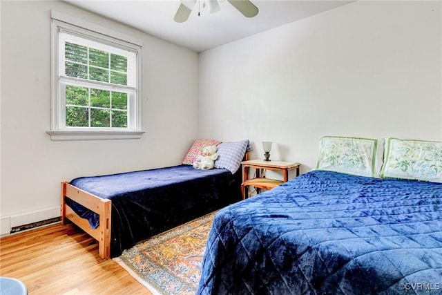 9301 Carlway Ct, Henrico, VA 23228 - bedroom featuring wood finished floors, baseboards, and ceiling fan