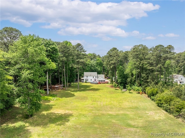 9782 Anchorage Ln, Gloucester, VA 23061 - view of grassy yard with a forest view