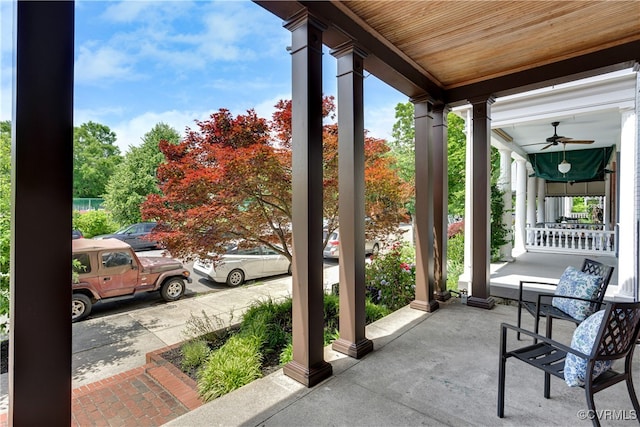 view of patio / terrace with a porch