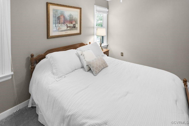 view of carpeted bedroom