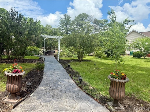 4210 Wistar Rd, Henrico, VA 23228 - view of grassy yard featuring a pergola