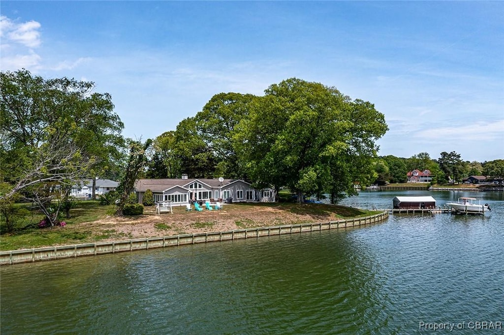 322 Lucom Point Rd, Reedville, VA 22539 - water view with a dock