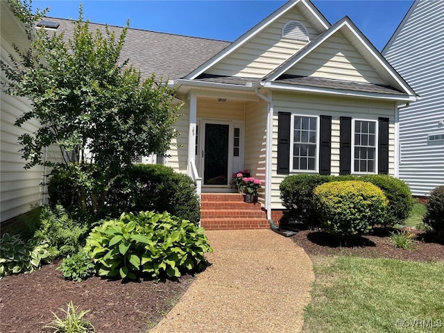 1355 Hawkins Wood Cir, Midlothian, VA 23114 - view of front facade featuring roof with shingles and entry steps