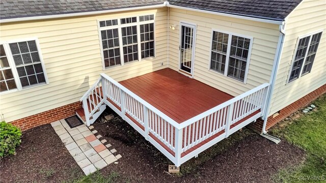 1355 Hawkins Wood Cir, Midlothian, VA 23114 - wooden terrace featuring stairs