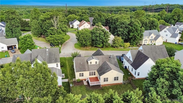 1355 Hawkins Wood Cir, Midlothian, VA 23114 - aerial view of residential area with a heavily wooded area
