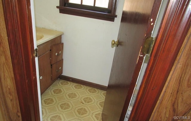 27701 W Prince Edward Hwy, Burkeville, VA 23922 - bathroom with vanity and baseboards