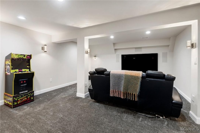 16412 Ravenchase Way, Moseley, VA 23120 - carpeted living room with baseboards and recessed lighting