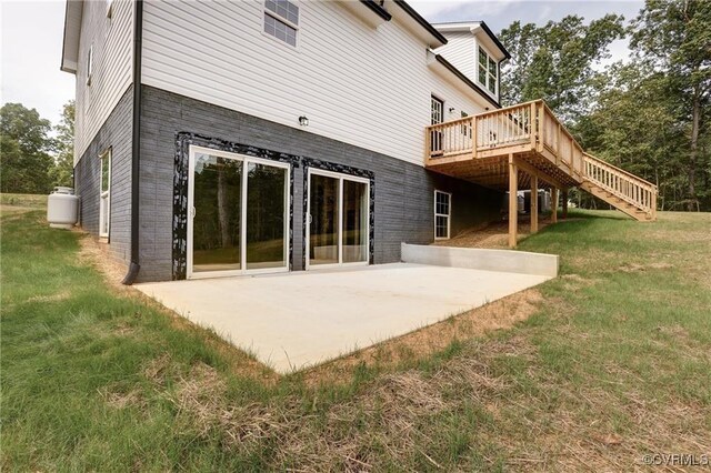 170 Glenmore Ln, Keswick, VA 22947 - rear view of house featuring a yard, a deck, stairs, and a patio