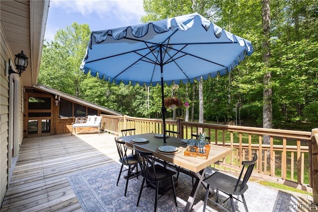 12727 Lodore Rd, Amelia Courthouse, VA 23002 - deck with outdoor dining space