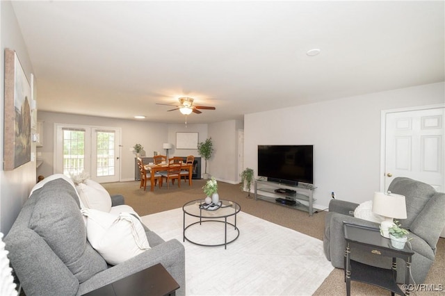 12727 Lodore Rd, Amelia Courthouse, VA 23002 - carpeted living room featuring ceiling fan