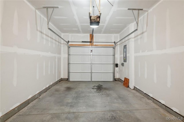 7856 Vermeil St, North Chesterfield, VA 23237 - garage with electric panel and a garage door opener