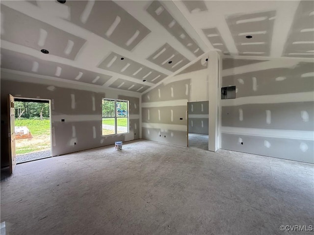 TBD Turkey Egg Rd, Dinwiddie, VA 23841 - unfurnished living room featuring lofted ceiling