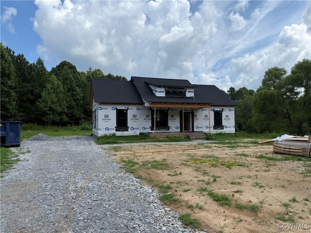 TBD Turkey Egg Rd, Dinwiddie, VA 23841 - property under construction featuring gravel driveway and covered porch