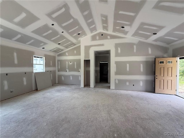 TBD Turkey Egg Rd, Dinwiddie, VA 23841 - unfurnished living room with vaulted ceiling