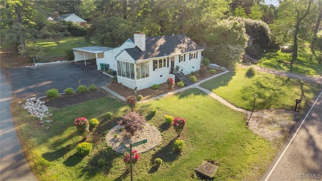 view from above of property