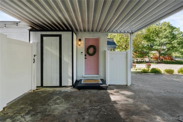 view of exterior entry