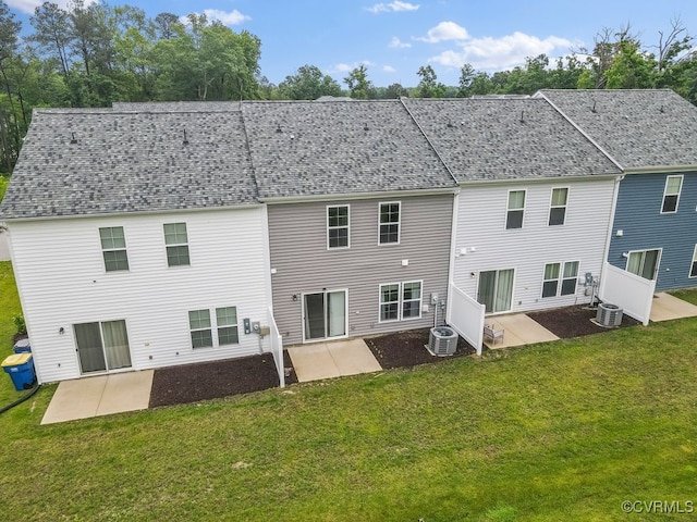 11348 Benton Pointe Way, Chester, VA 23831 - rear view of house featuring a patio, central air condition unit, and a yard