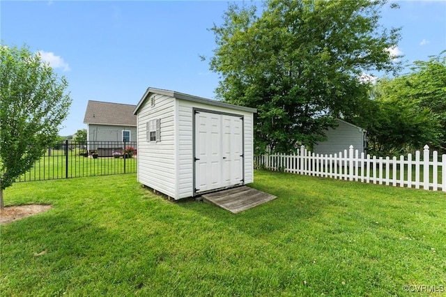 view of shed