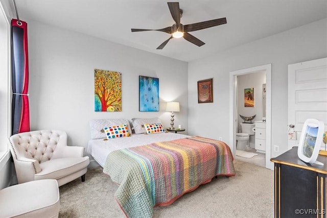 5234 Old Main St Unit C, Henrico, VA 23231 - bedroom with carpet flooring, connected bathroom, and ceiling fan