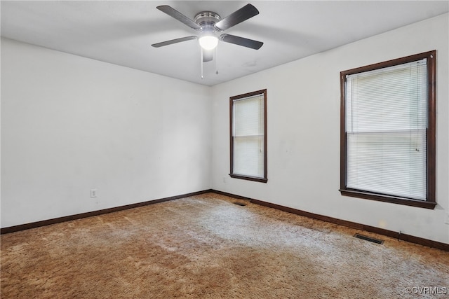 4501 Roxbury Rd, Charles City, VA 23030 - empty room with carpet floors, baseboards, and ceiling fan