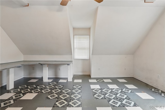4501 Roxbury Rd, Charles City, VA 23030 - bonus room featuring tile patterned floors, baseboards, and a ceiling fan