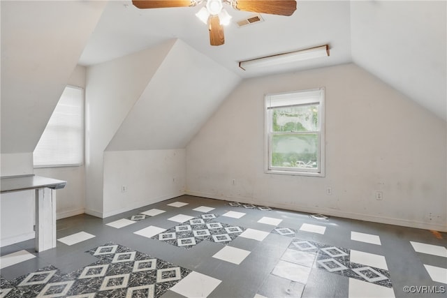 4501 Roxbury Rd, Charles City, VA 23030 - additional living space featuring lofted ceiling and ceiling fan
