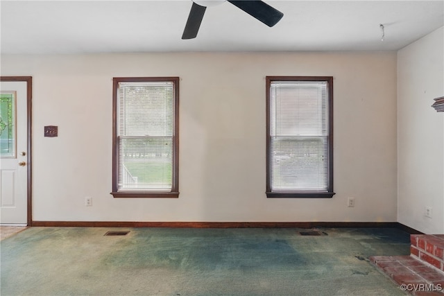 4501 Roxbury Rd, Charles City, VA 23030 - carpeted empty room with ceiling fan and baseboards