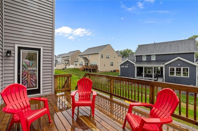 9975 Honeybee Dr, Mechanicsville, VA 23116 - wooden terrace featuring a residential view and a yard
