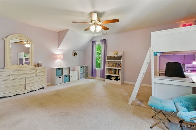 10335 Deerlake Dr, New Kent, VA 23124 - bedroom with carpet floors, a ceiling fan, and baseboards