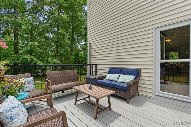 10335 Deerlake Dr, New Kent, VA 23124 - wooden terrace with an outdoor hangout area