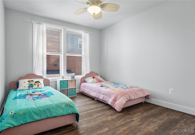 5301 Old Main St Unit A, Henrico, VA 23231 - bedroom featuring wood finished floors, baseboards, and ceiling fan