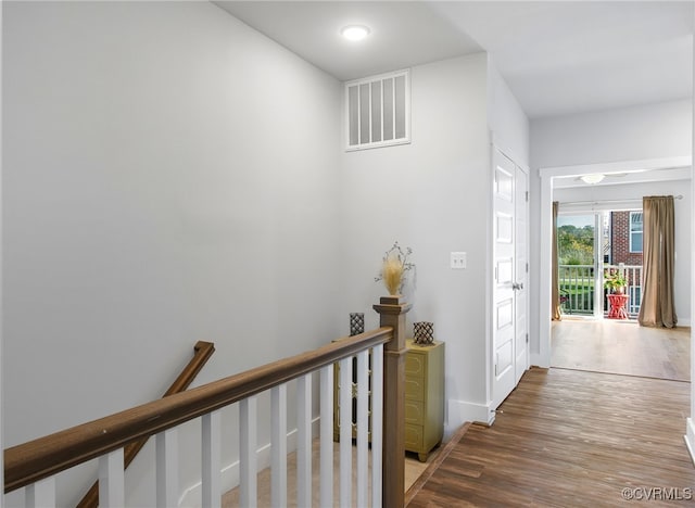 5301 Old Main St Unit A, Henrico, VA 23231 - corridor with an upstairs landing, wood finished floors, and baseboards