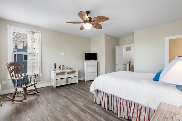 5301 Old Main St Unit A, Henrico, VA 23231 - bedroom with wood finished floors, baseboards, and ceiling fan