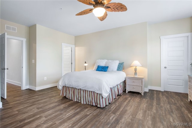 5301 Old Main St Unit A, Henrico, VA 23231 - bedroom with wood finished floors, baseboards, and a ceiling fan