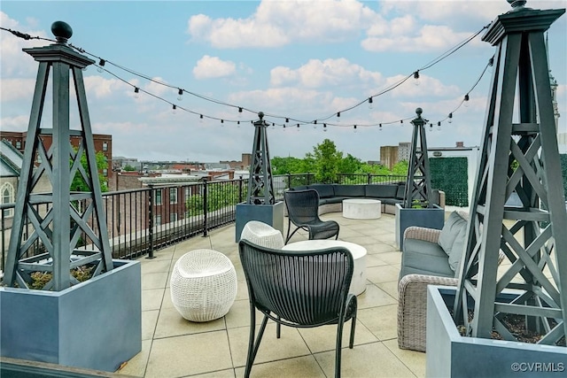 view of patio / terrace with an outdoor living space