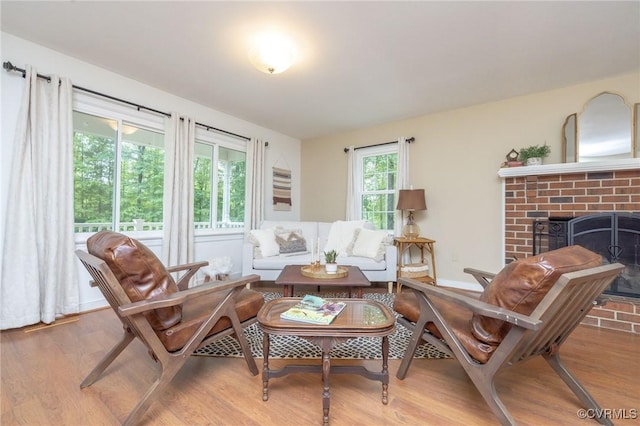 9830 Knobs Hill Ln, Amelia Courthouse, VA 23002 - living room with wood finished floors and a fireplace
