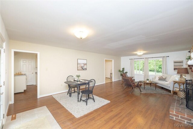 9830 Knobs Hill Ln, Amelia Courthouse, VA 23002 - dining room featuring wood finished floors and baseboards