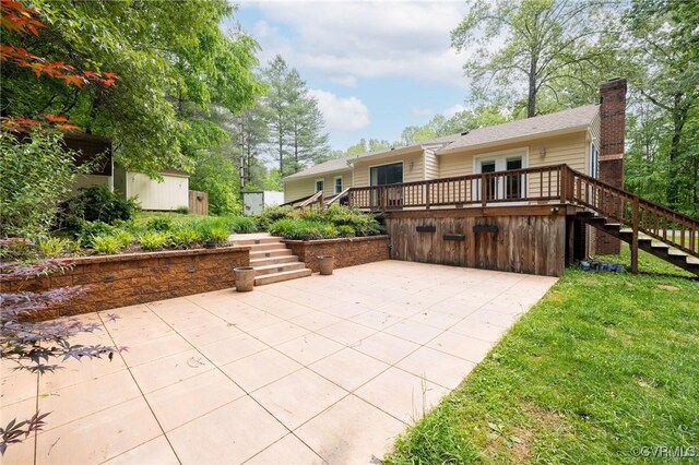 9830 Knobs Hill Ln, Amelia Courthouse, VA 23002 - view of patio / terrace featuring stairs and a deck